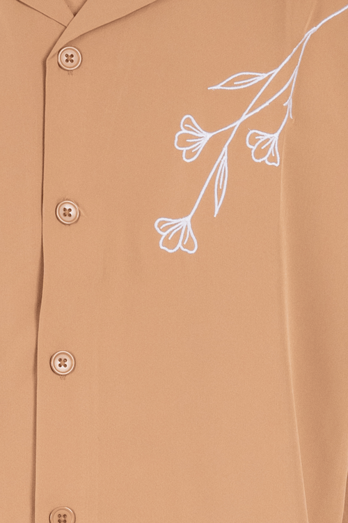 Load image 1 in gallery view. Mad Koffee Shirts Embroidery Cuban Shirts — Caramel Dust