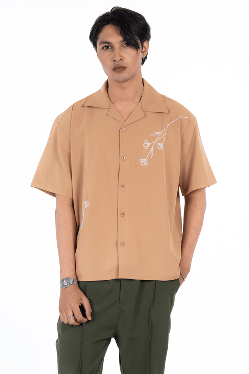 Load image 1 in gallery view. Mad Koffee Shirts Embroidery Cuban Shirts — Caramel Dust