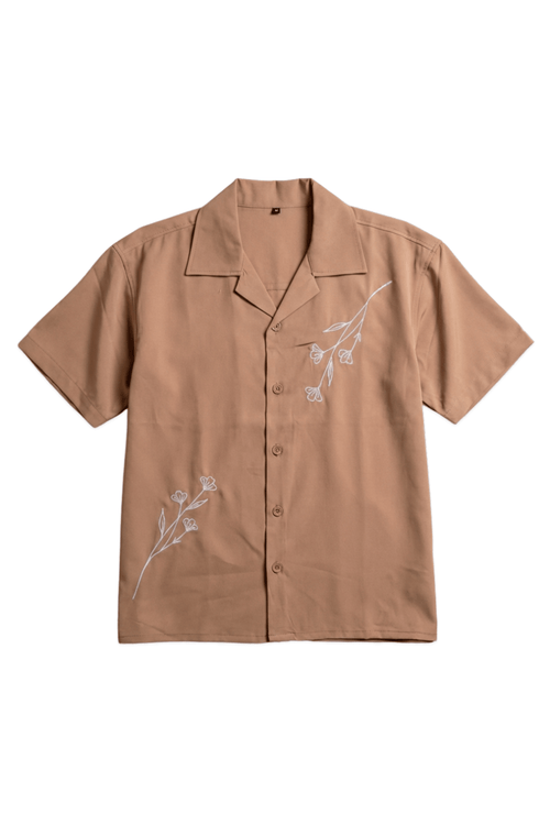 Load image 1 in gallery view. Mad Koffee Shirts Embroidery Cuban Shirts — Caramel Dust