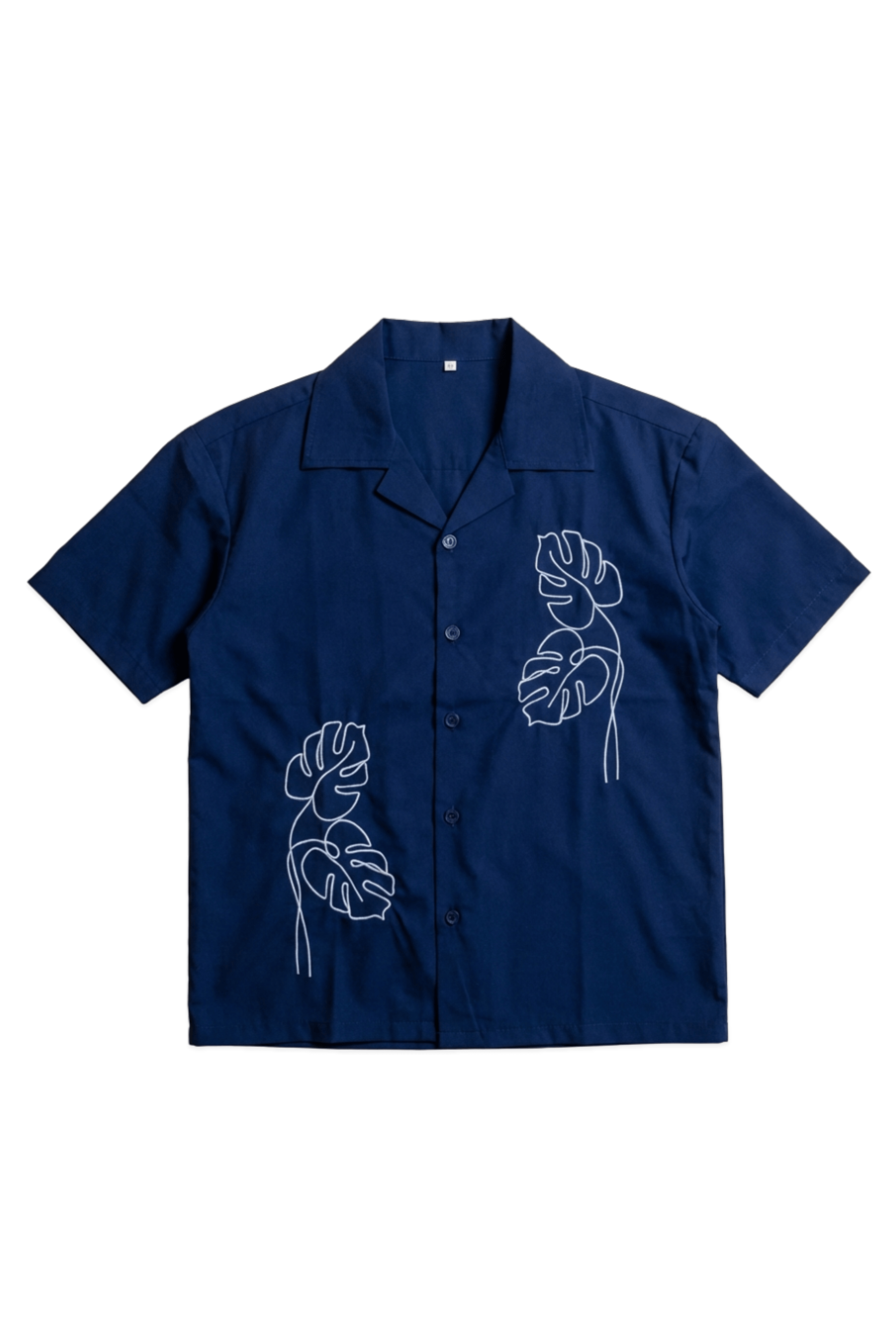 Mad Koffee Shirts Embroidery Cuban Shirts — Midnight Navy