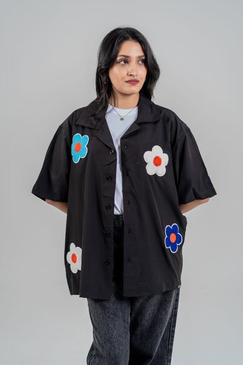 Load image 1 in gallery view. Mad Koffee Shirts Offbeat Patch Shirt - Black