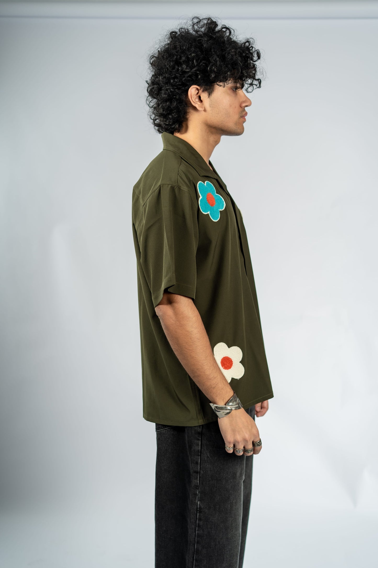 Mad Koffee Shirts Offbeat Patch Shirt - Olive