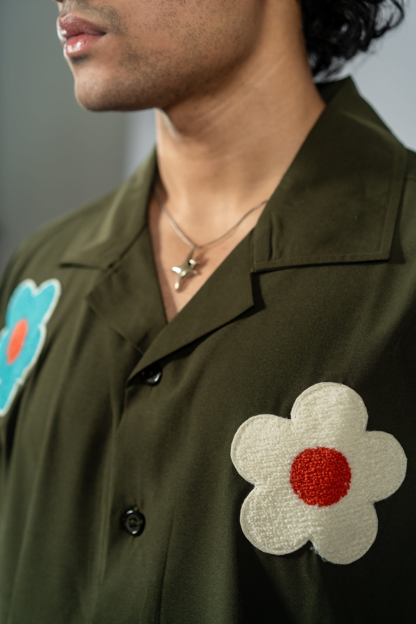 Mad Koffee Shirts Offbeat Patch Shirt - Olive