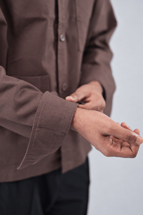 Load image 6 in gallery view. Mad Koffee Shirts Overshirt 3 Pocket - Mauve Brown