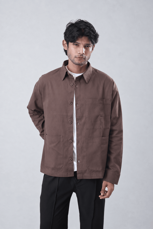 Load image 10 in gallery view. Mad Koffee Shirts Overshirt 3 Pocket - Mauve Brown