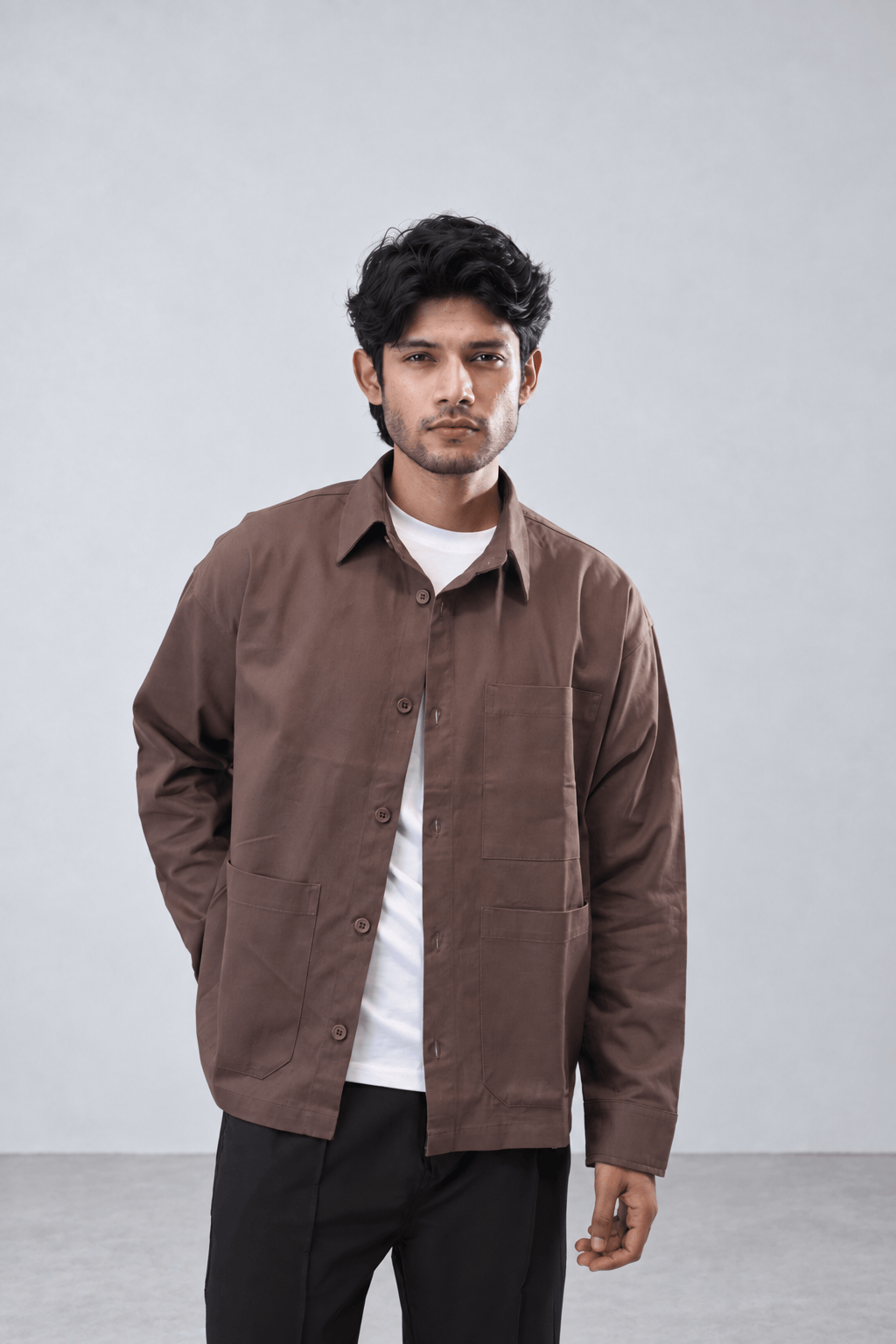 Mad Koffee Shirts Overshirt 3 Pocket - Mauve Brown