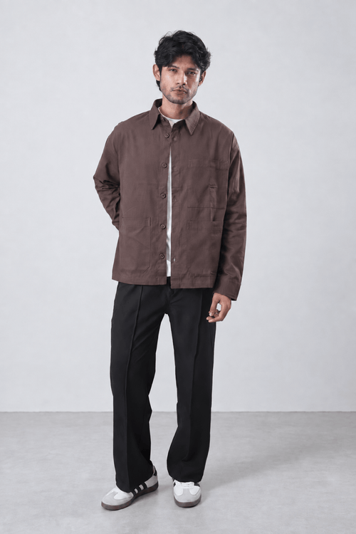 Load image 2 in gallery view. Mad Koffee Shirts Overshirt 3 Pocket - Mauve Brown