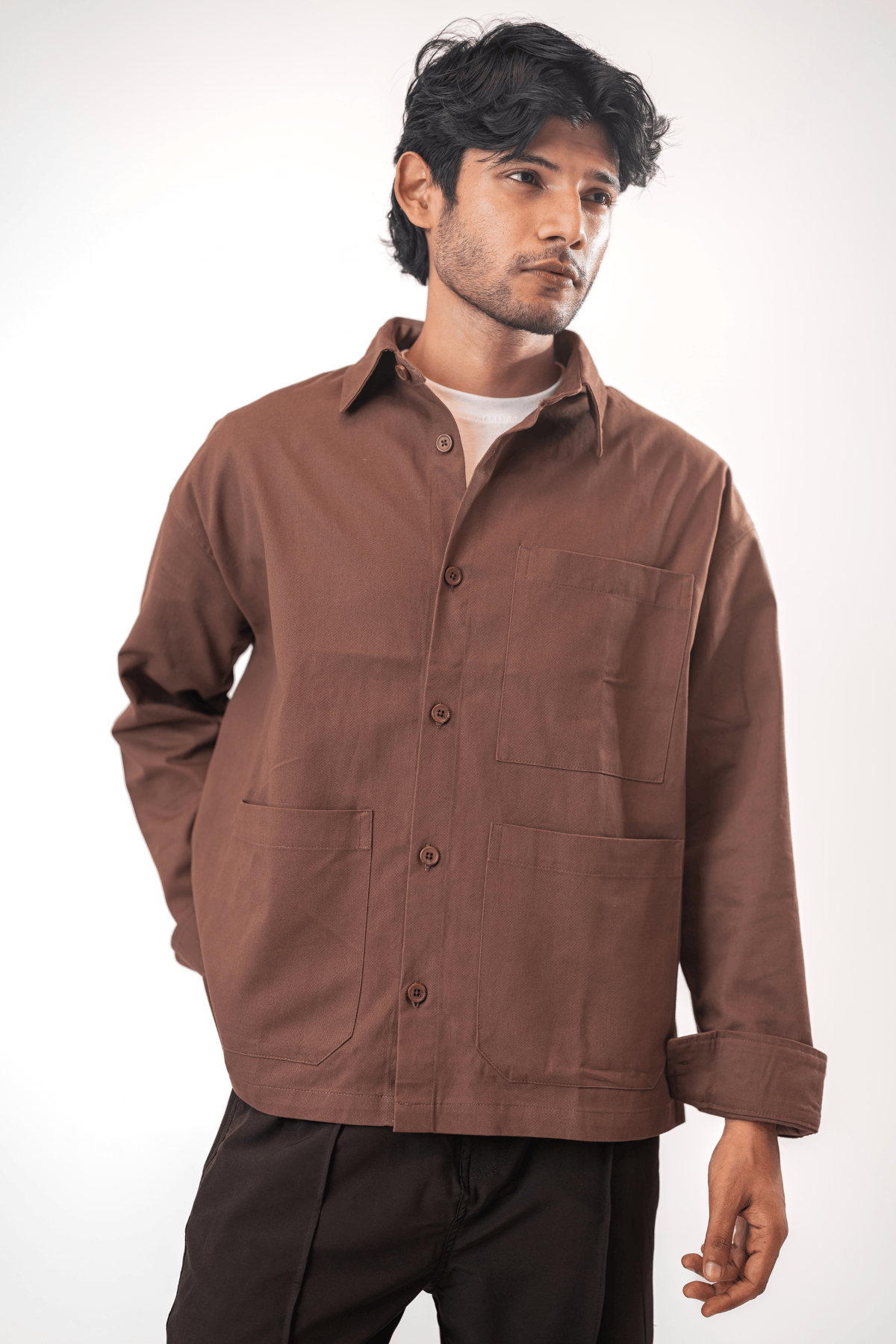 Mad Koffee Shirts Overshirt 3 Pocket - Mauve Brown