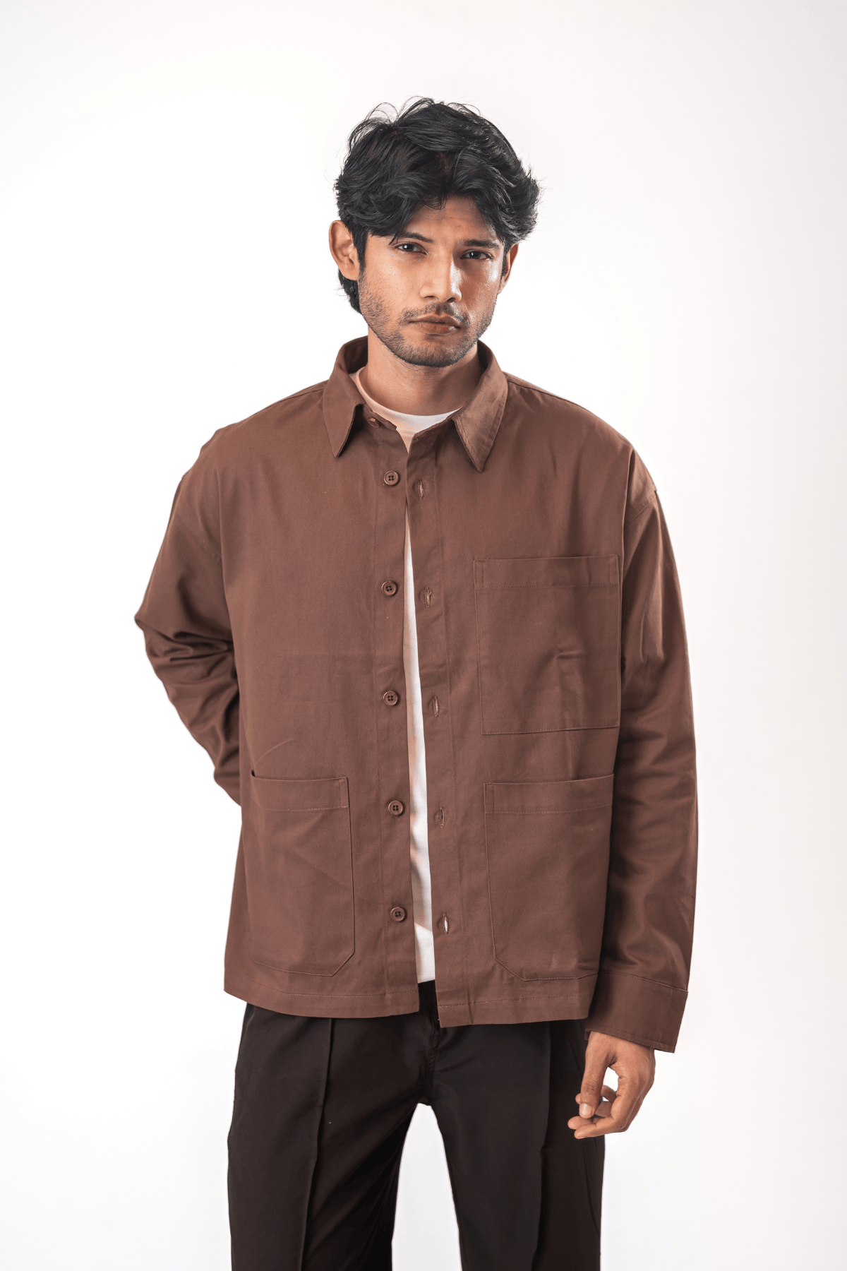 Mad Koffee Shirts Overshirt 3 Pocket - Mauve Brown