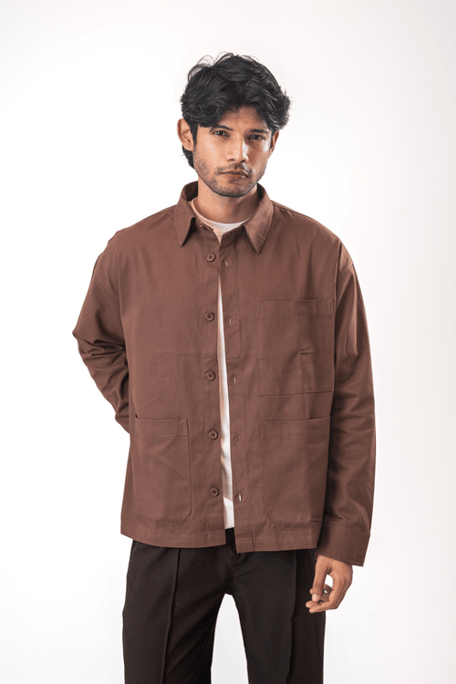 Load image 11 in gallery view. Mad Koffee Shirts Overshirt 3 Pocket - Mauve Brown