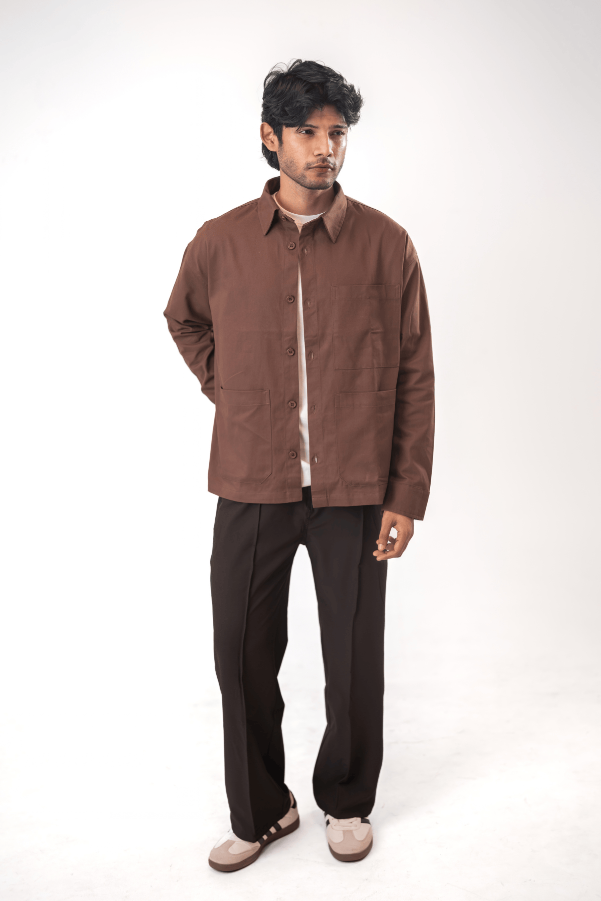Mad Koffee Shirts Overshirt 3 Pocket - Mauve Brown