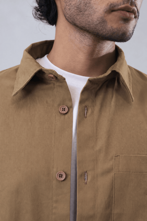 Load image 4 in gallery view. Mad Koffee Shirts Overshirt 3 Pocket - Warm Khaki
