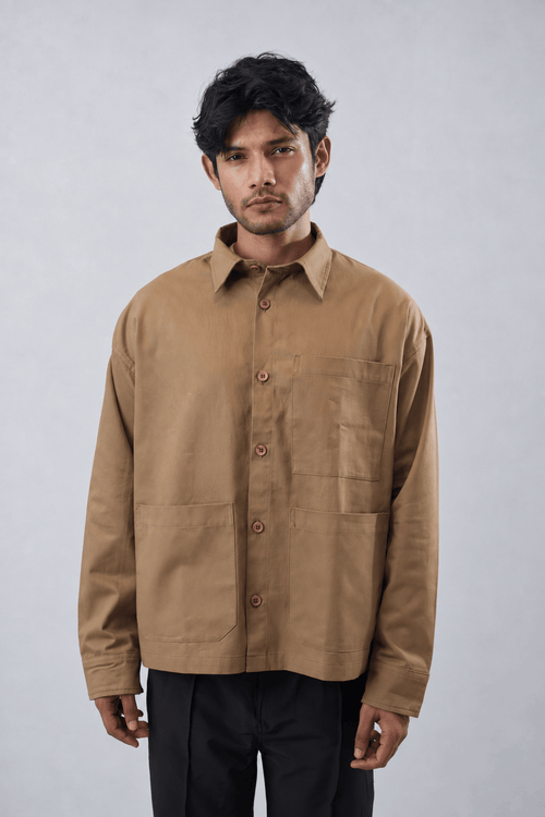 Load image 9 in gallery view. Mad Koffee Shirts Overshirt 3 Pocket - Warm Khaki