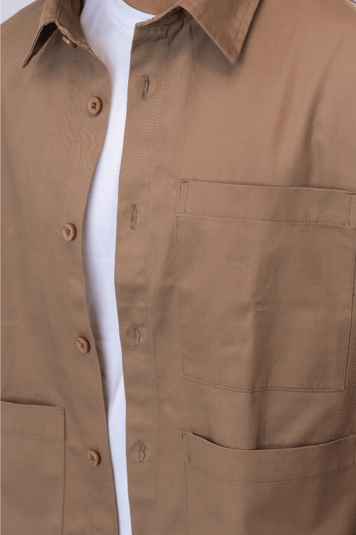 Load image 7 in gallery view. Mad Koffee Shirts Overshirt 3 Pocket - Warm Khaki