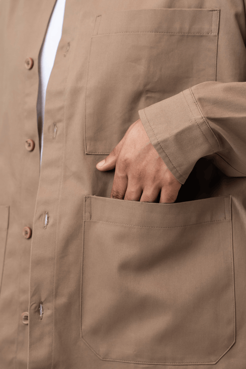 Load image 4 in gallery view. Mad Koffee Shirts Overshirt 3 Pocket - Warm Khaki