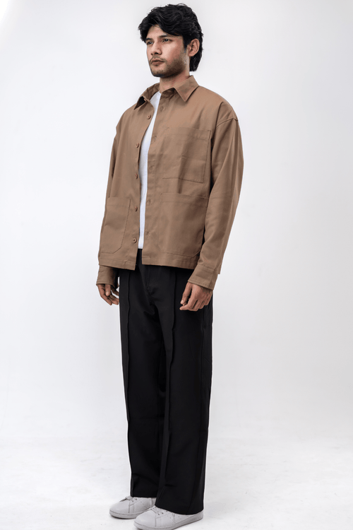 Load image 2 in gallery view. Mad Koffee Shirts Overshirt 3 Pocket - Warm Khaki