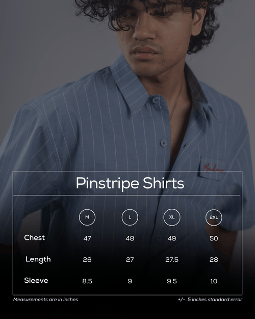 Load image 1 in gallery view. Mad Koffee Shirts Oversized Pinstripe Shirts - Ocean