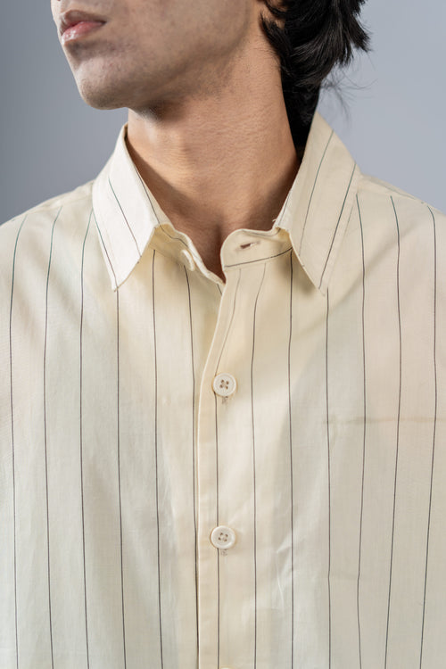Load image 1 in gallery view. Mad Koffee Shirts Oversized Pinstripe Shirts - Sand