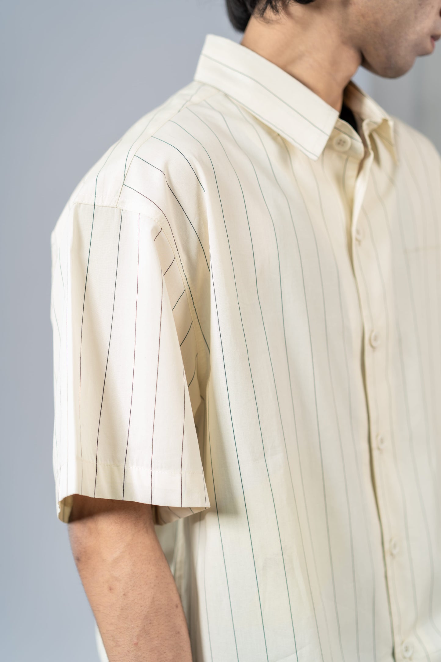 Mad Koffee Shirts Oversized Pinstripe Shirts - Sand