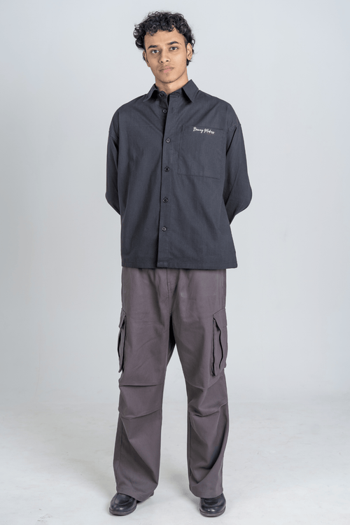 Load image 6 in gallery view. Mad Koffee Shirts Remi Cotton Boxy-Fit Shirt – Black
