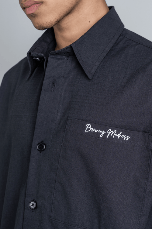 Load image 8 in gallery view. Mad Koffee Shirts Remi Cotton Boxy-Fit Shirt – Black
