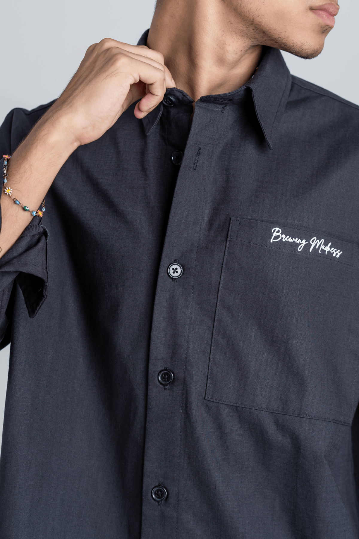 Mad Koffee Shirts Remi Cotton Boxy-Fit Shirt – Black