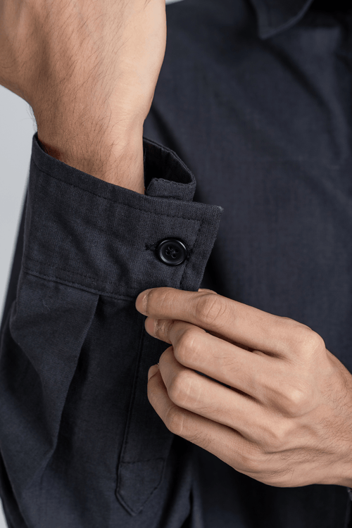 Load image 4 in gallery view. Mad Koffee Shirts Remi Cotton Boxy-Fit Shirt – Black