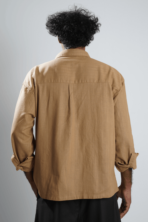 Load image 1 in gallery view. Mad Koffee Shirts Remi Cotton Boxy-Fit Shirt – Mocha