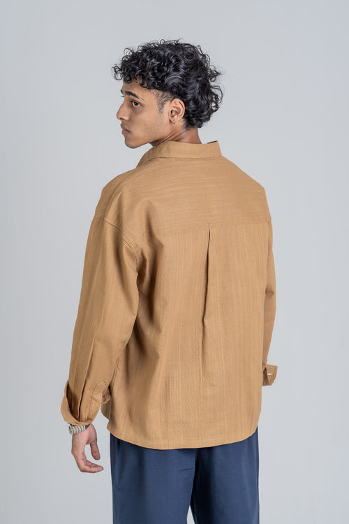 Load image 2 in gallery view. Mad Koffee Shirts Remi Cotton Boxy-Fit Shirt – Mocha