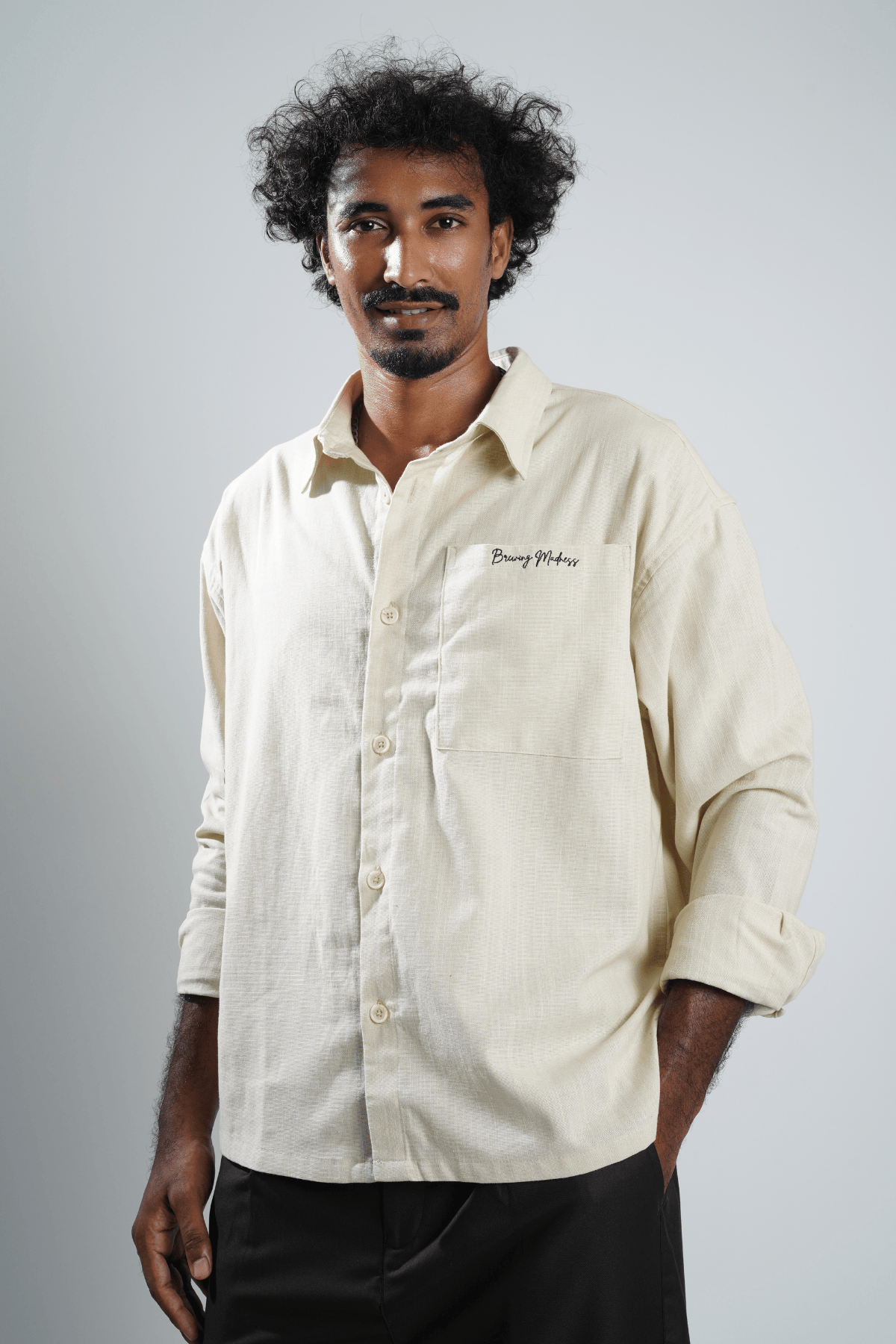 Mad Koffee Shirts Remi Cotton Boxy-Fit Shirt – Oatmeal