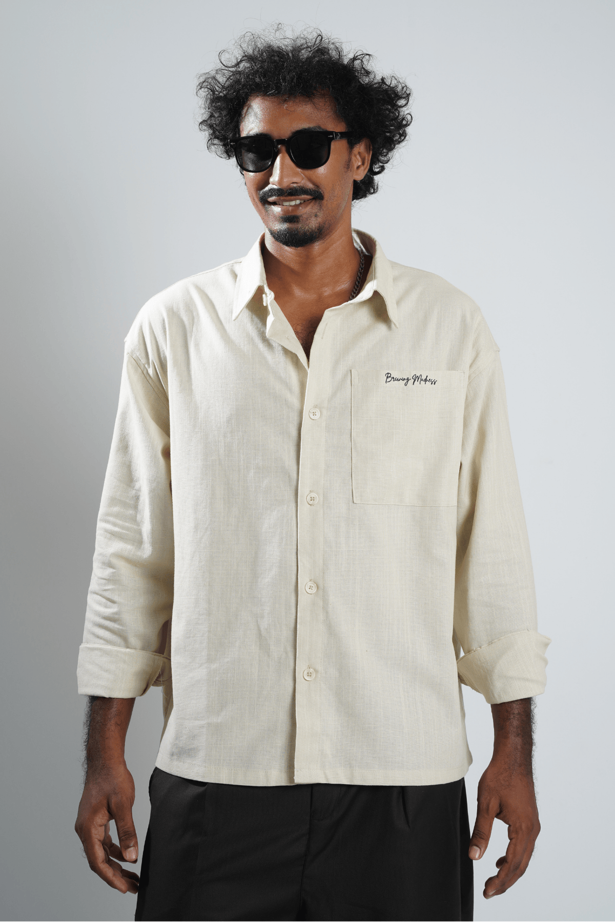Mad Koffee Shirts Remi Cotton Boxy-Fit Shirt – Oatmeal