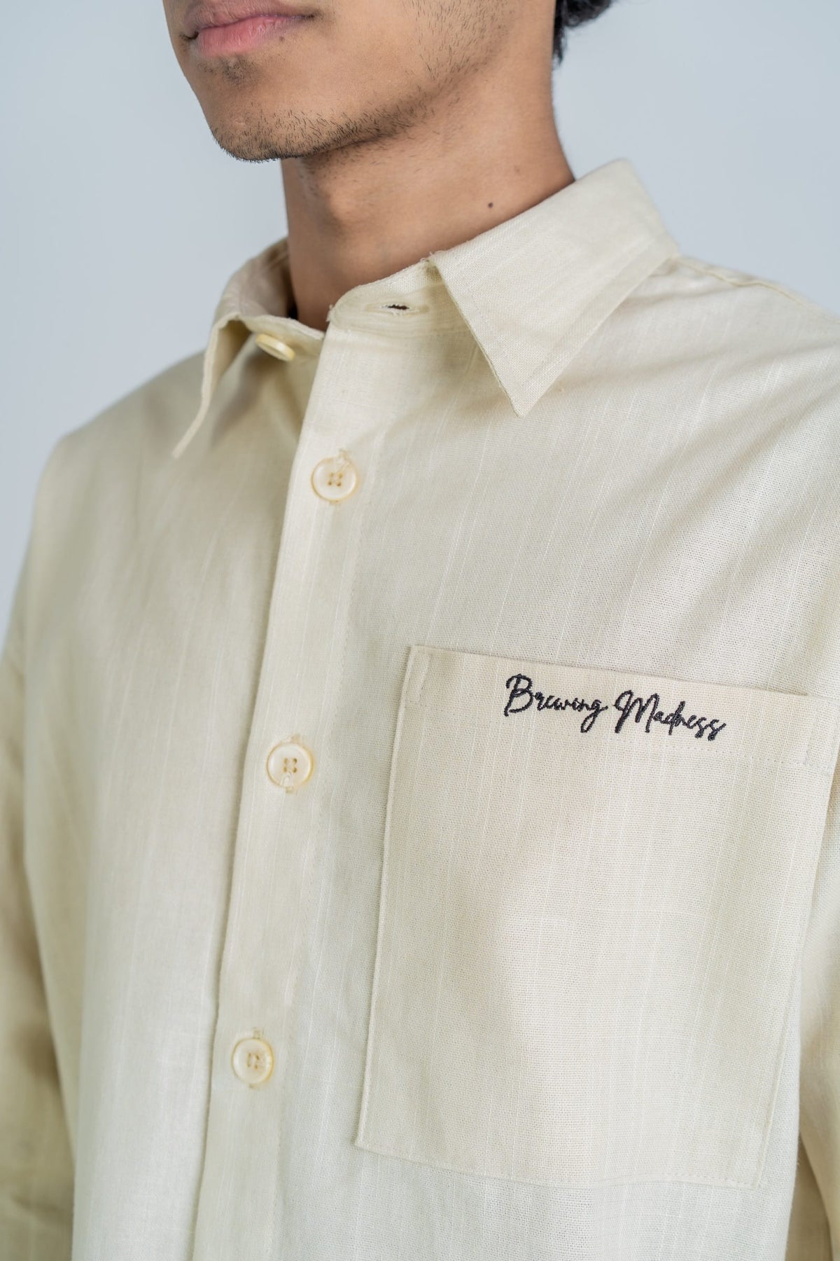 Mad Koffee Shirts Remi Cotton Boxy-Fit Shirt – Oatmeal