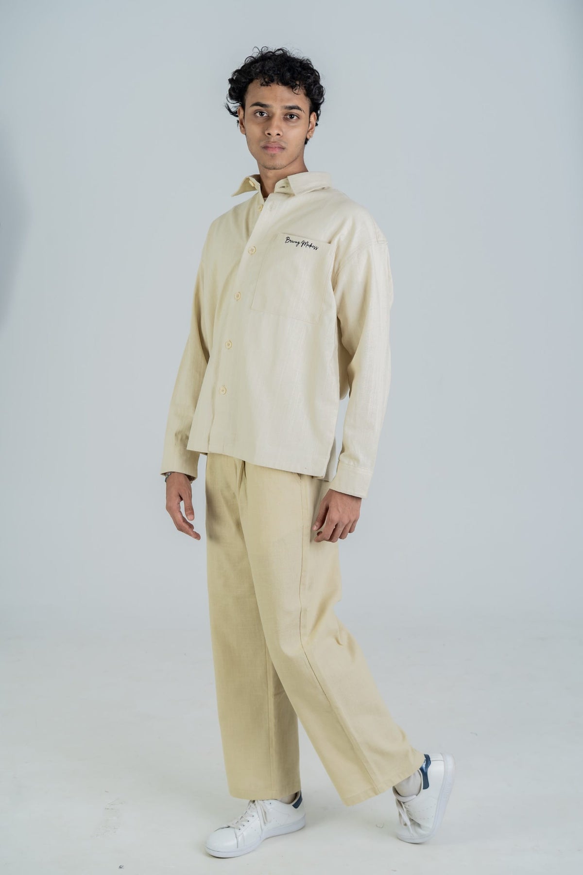 Mad Koffee Shirts Remi Cotton Boxy-Fit Shirt – Oatmeal