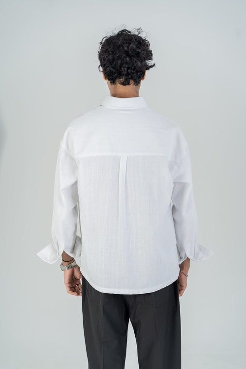 Load image 3 in gallery view. Mad Koffee Shirts Remi Cotton Boxy-Fit Shirt – Snow White
