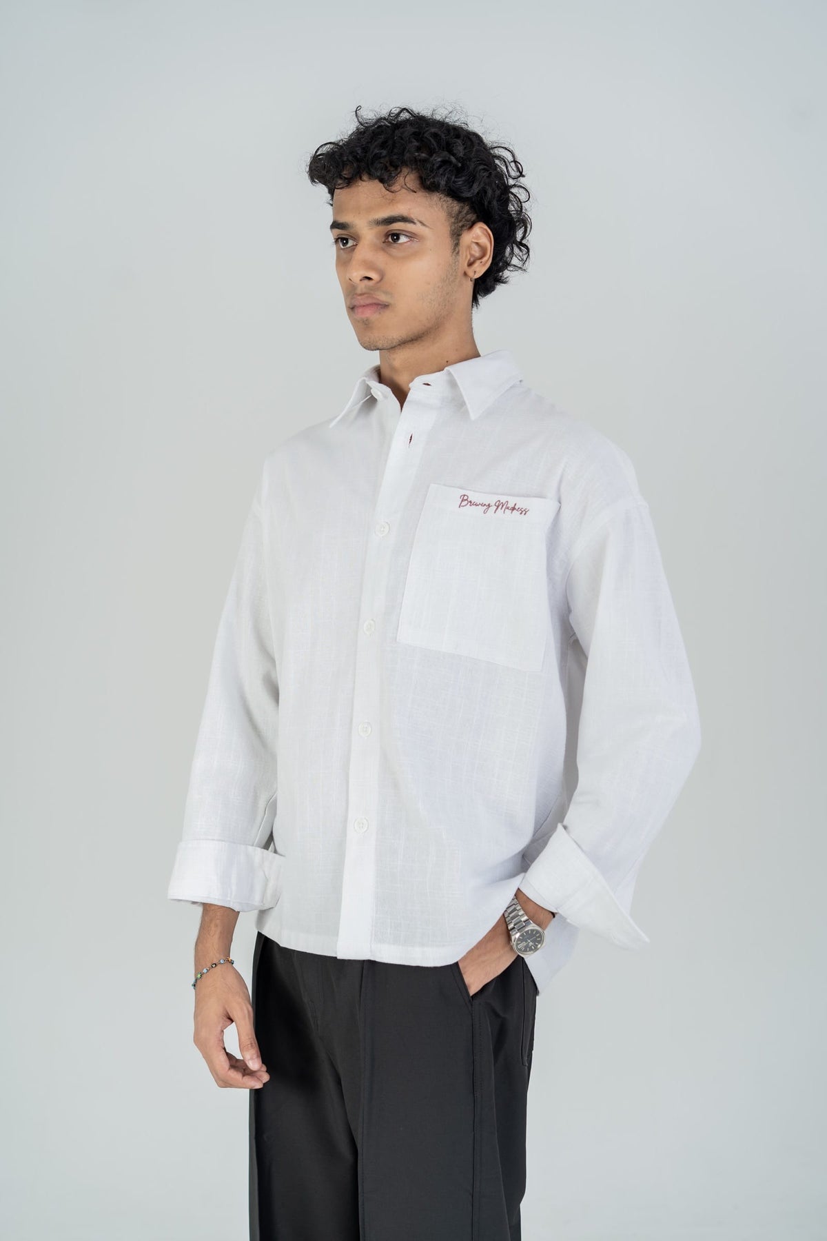 Mad Koffee Shirts Remi Cotton Boxy-Fit Shirt – Snow White