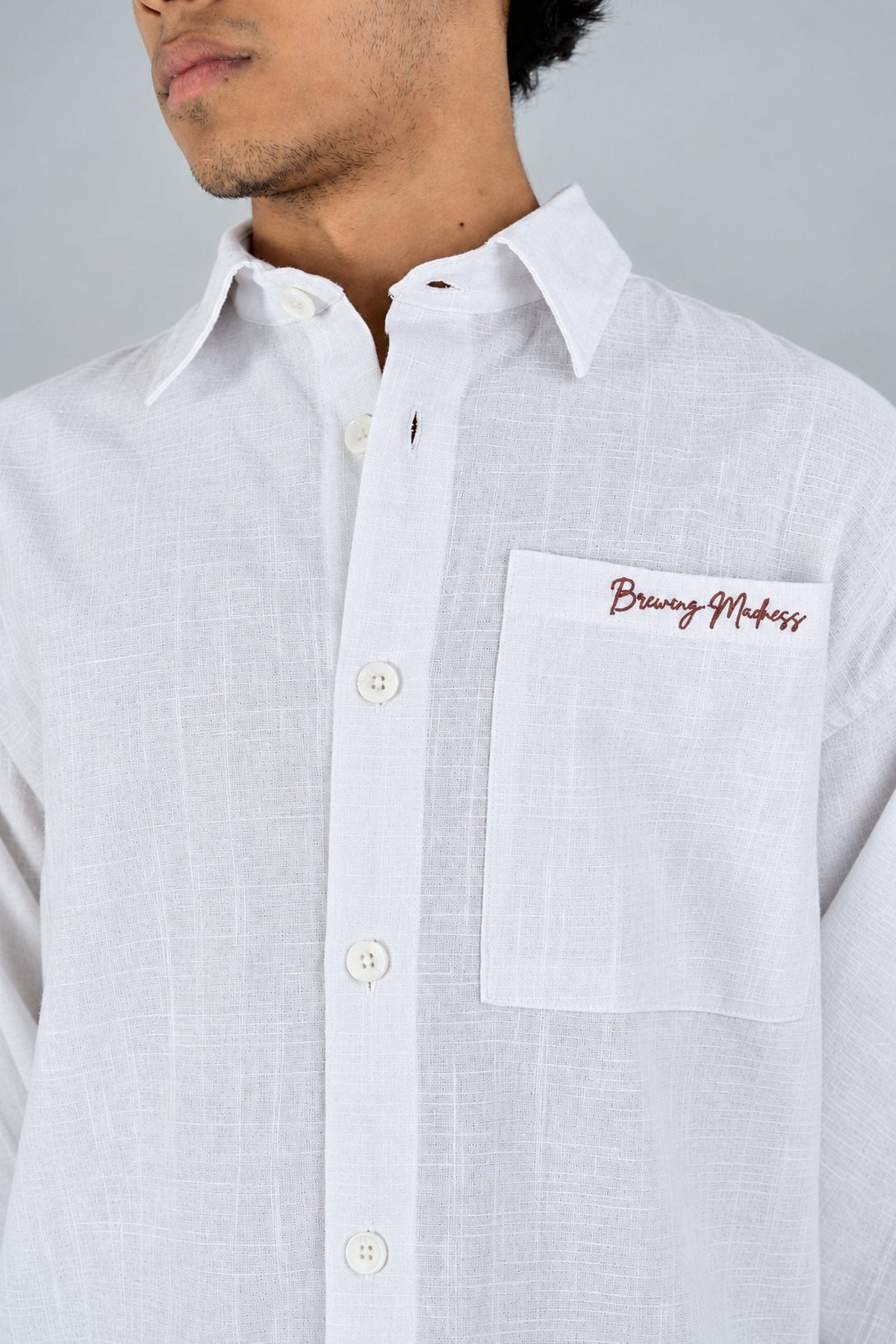 Mad Koffee Shirts Remi Cotton Boxy-Fit Shirt – Snow White