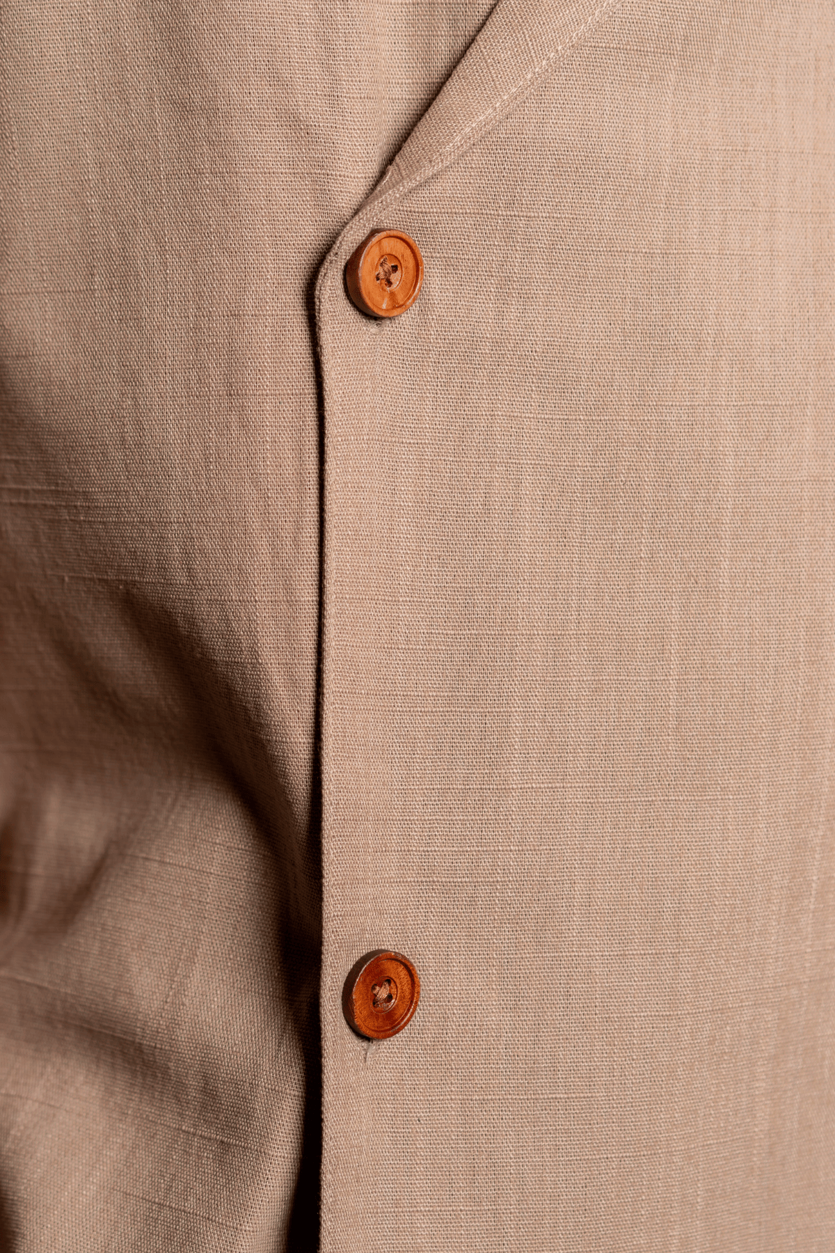 Mad Koffee Shirts Remi Cotton Open Collar Shirt - Beige