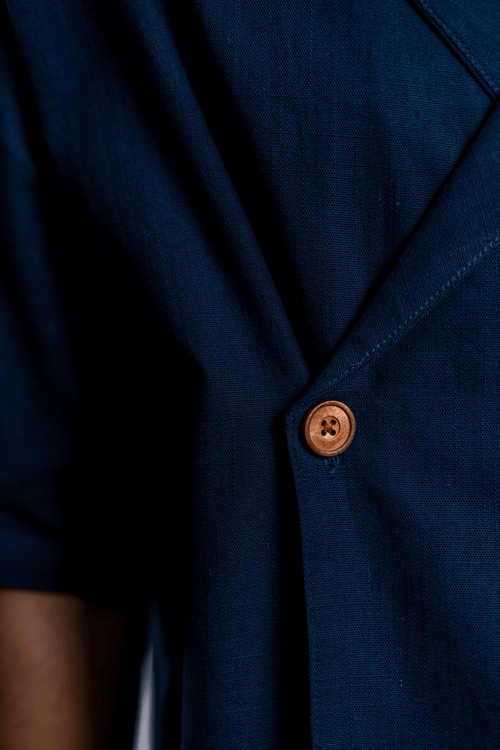 Load image 1 in gallery view. Mad Koffee Shirts Remi Cotton Open Collar Shirt - Blueberry Jam