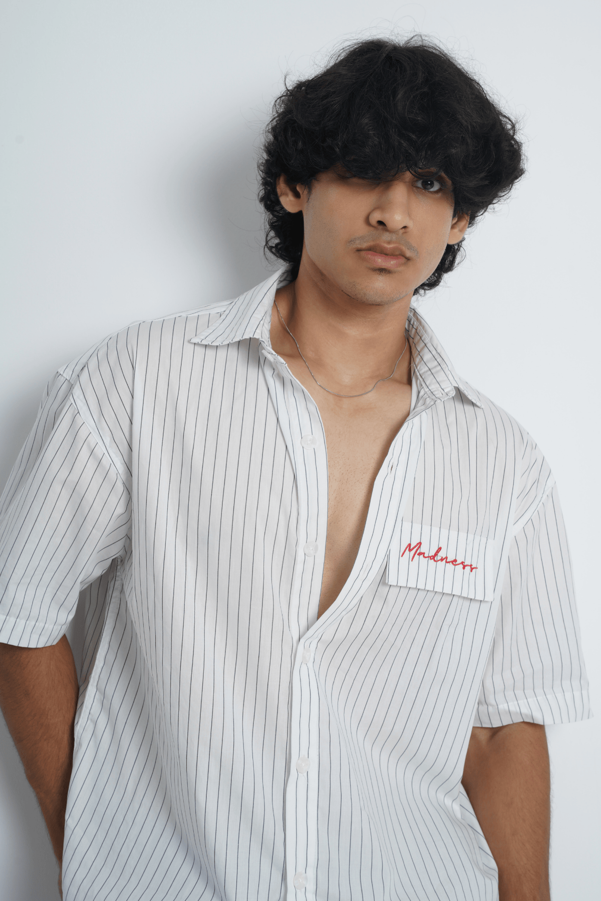 Mad Koffee Shirts White & Black Pinstripe