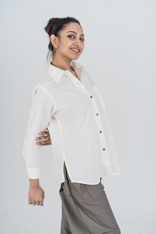 Load image 3 in gallery view. Mad Koffee Shirts Women’s Long Shirt - Bright White
