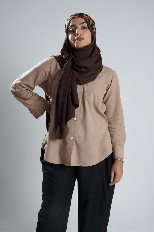 Load image 1 in gallery view. Mad Koffee Shirts Women’s Long Shirt - Camel