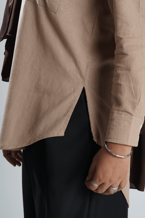 Load image 1 in gallery view. Mad Koffee Shirts Women’s Long Shirt - Camel