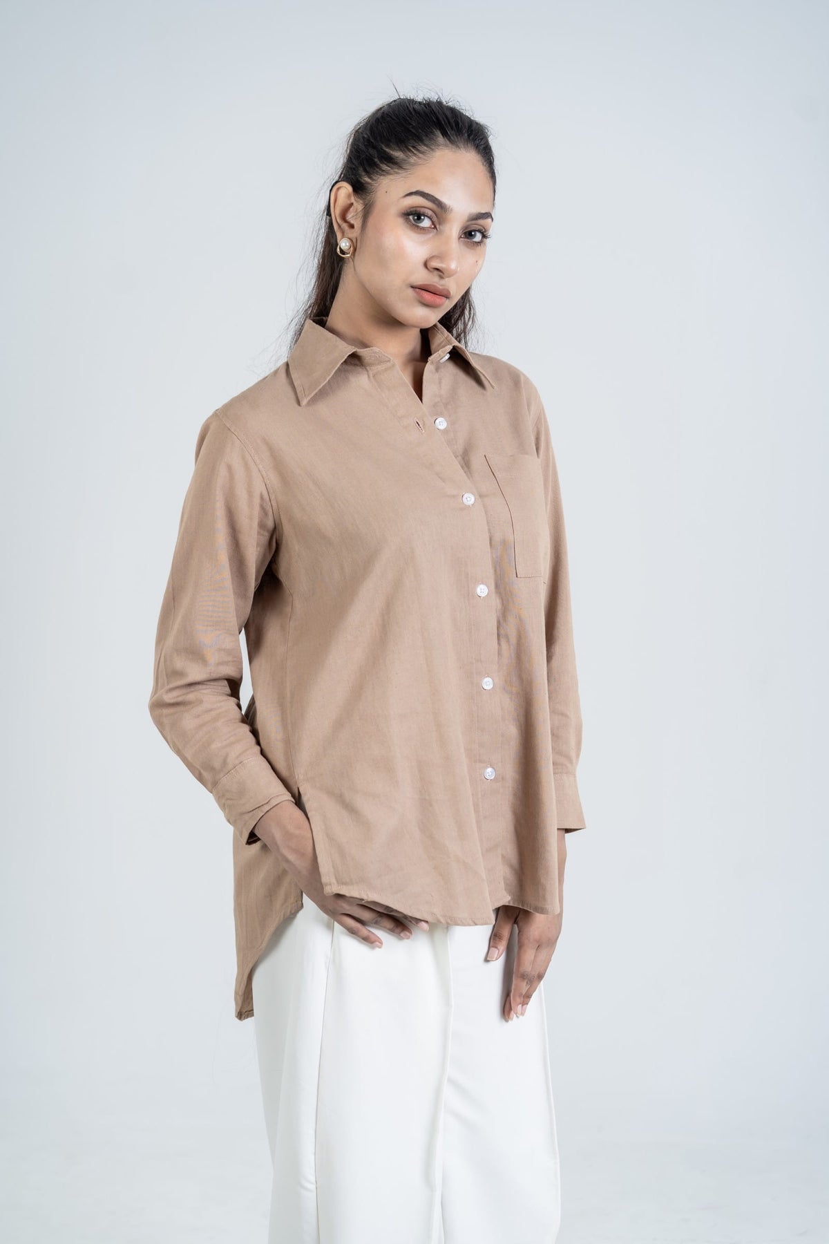 Mad Koffee Shirts Women’s Long Shirt - Camel