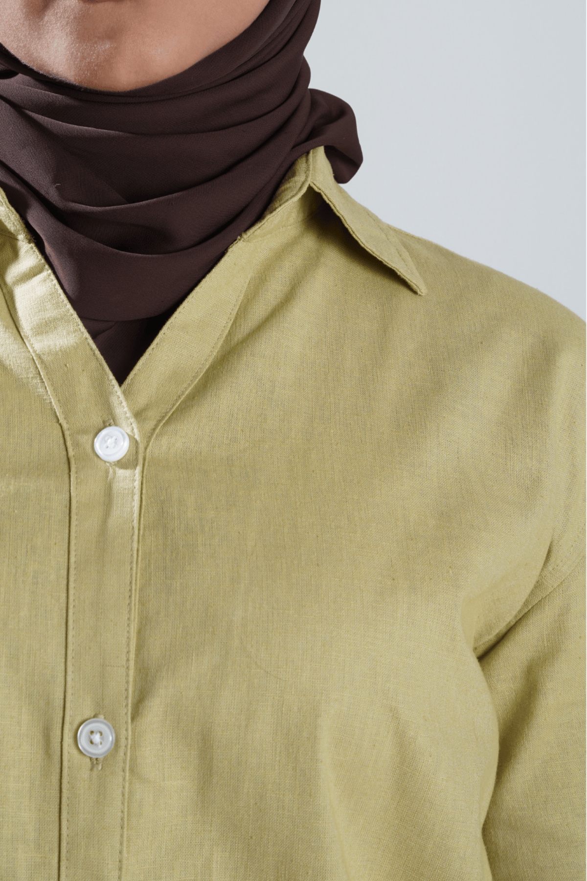 Mad Koffee Shirts Women’s V-Neck Long Shirt - Olive Gold