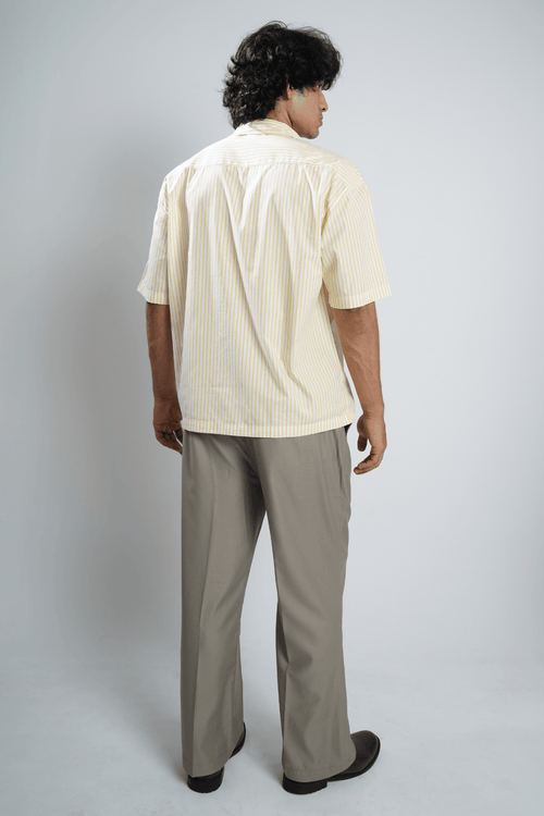 Load image 1 in gallery view. Mad Koffee Shirts Yellow & White Stripe
