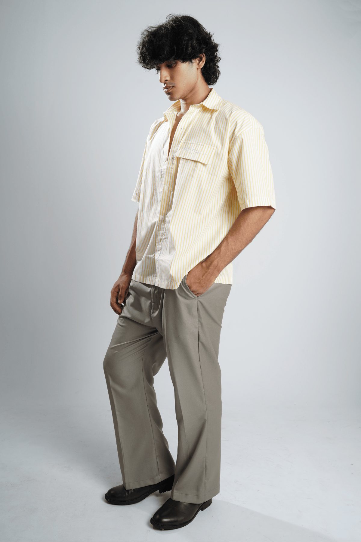 Mad Koffee Shirts Yellow & White Stripe