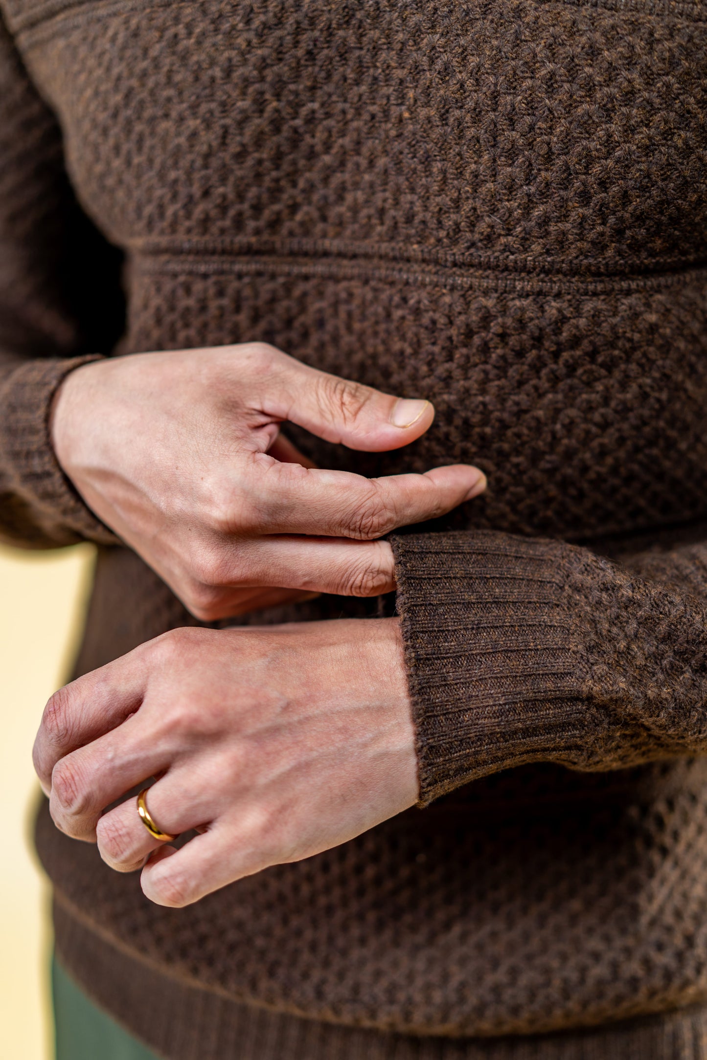 Mad Koffee Sweater Polyamide Half-Zip Sweater: Coffee