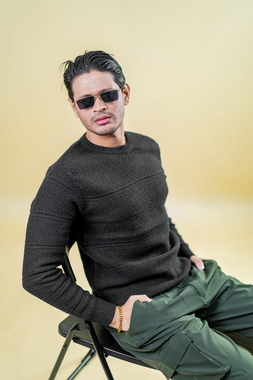 Load image 1 in gallery view. Mad Koffee Sweater Polyamide Sweater: Black