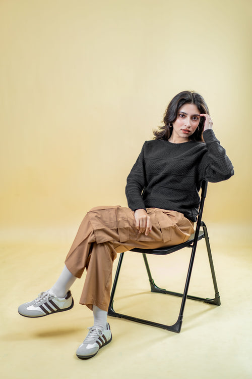 Load image 1 in gallery view. Mad Koffee Sweater Polyamide Sweater: Black