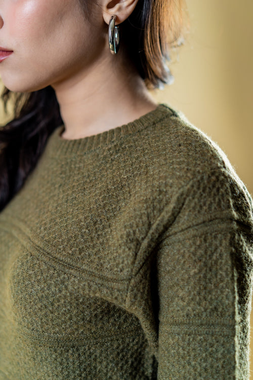 Load image 1 in gallery view. Mad Koffee Sweater Polyamide Sweater: Olive